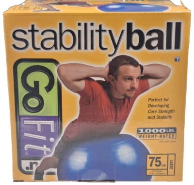 GoFit Core Stability Exercise Ball with Pump 75CM Large  weight rated 1000 lb. - Image 1 of 3