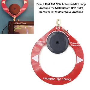 Donut Red AM MW Mini Loop Antenna for Malahiteam DSP DSP2 HF Shortwave Antenna - Zdjęcie 1 z 10