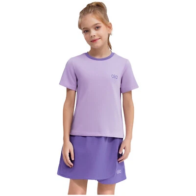 Niños Niñas 2 Piezas Verano Deportes Conjunto Camisetas con Pantalones Cortos Ropa de Calle Atlética Foto 1 de 3