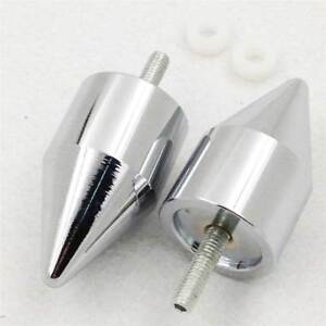 1 Pair Motorcycle CNC Spike Bar Ends For 1998-2012 Yamaha YZFR1 YZF-R1 Chrome