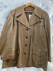 Vintage 70s London Fog Classic Leather Blazer Jacket Brown Lined USA Made 44
