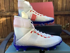 NEW MEN'S UNDER ARMOUR HIGHLIGHT MC TEXSA LE Football Cleats 3025854 100 Sz 9 - Picture 1 of 12
