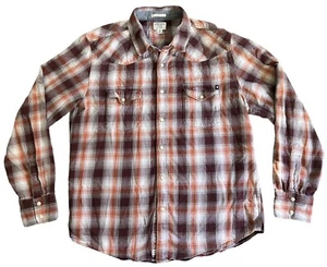 Camisa a Presión LUCKY BRAND Franela a Cuadros Perla Talla MEDIANA Calce Clásico Occidental - Imagen 1 de 11