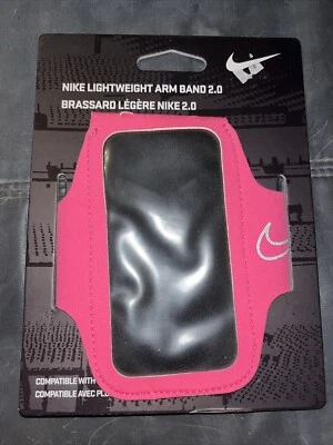 Nike Ligero Brazalete Banda 2.0 Soporte Estuche Hiper Rosa Se Adapta a la mayoría de los Teléfonos Foto 1 de 4