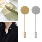 10Pcs Round Tray Lapel Stick Brooch Pin Suit Hat Scarf Badge Costume Jewelry DIY