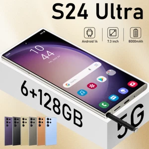 New S24 Ultra 5G Smartphone 7.3inch Factory Unlocked Dual SIM Android Cellphones - Foto 1 di 23