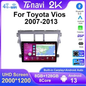 For Toyota Vios Yaris Multimedia Video Player Car Stereo Radio Android Auto GPS - Picture 1 of 22