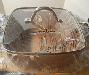 Copper Chef 9.5" Square Fry Steam Pan with Lid and Deep Fry Steam Handled Basket - Picture 1 of 19