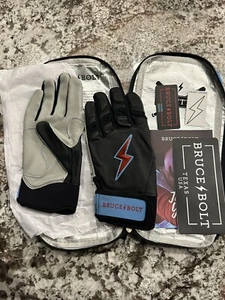 BRUCE BOLT PREMIUM PRO Short Cuff Batting Gloves “Miami Series” Size Adult Small - Picture 1 of 5
