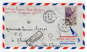 1er Liaison Paris-Abidjan septembre 1960 par D C 8 - U A T /RUB1v - Picture 1 of 2