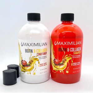 Maximilian Biotin & Collagen Shampoo & Conditioner No Paraben Damaged 2PKx16.9oz