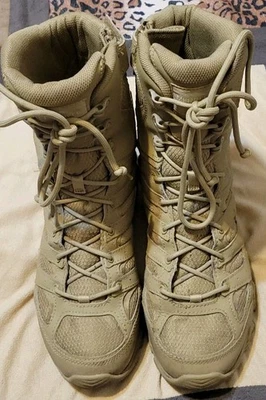 Merrell MOAB 3 Tactical 8" Boots Mens 10.5 Coyote  Zip Waterproof - Image 1 of 4