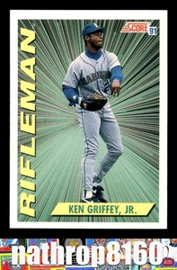 1991 Score #697 Ken Griffey Jr. HOF Baseball NM/NM+  Seattle Mariners 10042 - Picture 1 of 4
