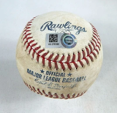 2021 New York Mets Pirates Game Used Baseball Austin Davis JD Davis Foul 2 - Image 1 of 4