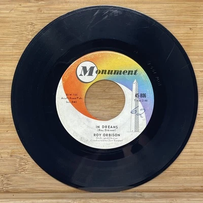Roy Orbison - In Dreams / Shahdaroba 7" Record 45 RPM Monument Rockabilly - Image 1 of 2