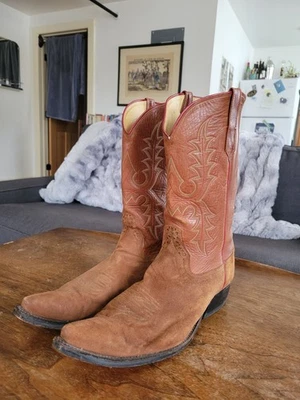 Винтажные ковбойские сапоги Rios of Mercedes вестерн коричневые мужские размер 11 2554K - Изображение 1 из 4