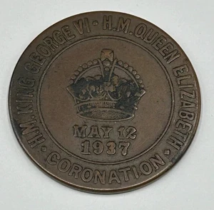 1937 Coronation King George VI Token - Sarnia, ON -Lion's Club - Good Luck Token - Bild 1 von 2