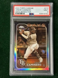 2024 Topps Cromo - Junior Caminero #213 Sepia Refractor Como Nuevo 9 (RC) - Imagen 1 de 2