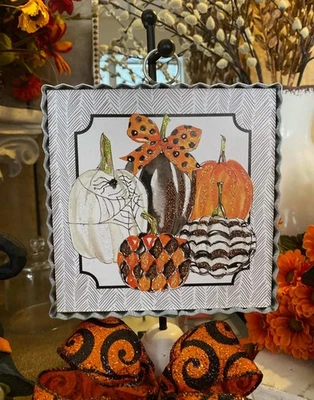 Halloween Arlequín, Araña, Rayas Calabazas Mini Estampado Roundtop Colección Foto 1 de 4