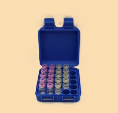 3ml 25 Vial Peptide Storage Case (Rugged 2 Latch Closure) ~ Blue ~ FREE US SHIP! - Image 1 of 4
