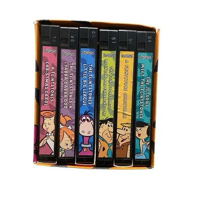 Vintage Cartoon Network The Flintstones VHS Box Set Video Tapes Rare Promo 1999 - Image 1 of 4