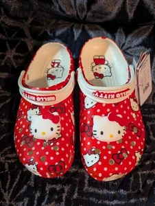 CROCS HELLO KITTY Women sz 7, Men sz 5, UNISEX, FREE GIFT! - Picture 1 of 5