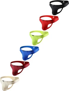 Men's Shining Thong Underwear Soft Stretch T-back Mens Underwear Sexy Low Ris... - Picture 1 of 7