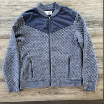 Chaqueta acolchada con cremallera completa azul Original Penguin by Munsingwear - grande para hombre Foto 1 de 4