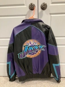 Utah Jazz Lederjacke Vintage Pro Player NBA Medium - Bild 1 von 3