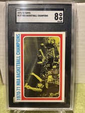 1971-72 topps #137 NBA basketball champions Milwaukee Bucks SGC 8 NM MT
