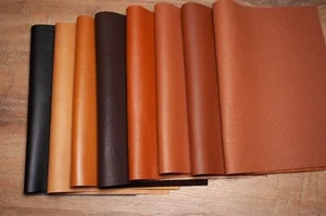 Full Grain Italian Leather Sheets 1.3-1.5 mm thick. Pre Cut Panels For Crafts - Picture 1 of 47