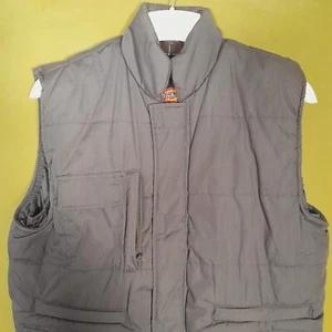 Dickies Bodywarmer Gilet Mens Size L Blue Workwear Utility Chore Pockets - Picture 1 of 9