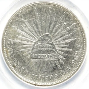 1909 Mexico Silver GV Peso ANACS AU 55 Details Cleaned - Picture 1 of 4