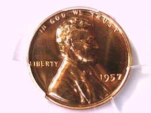 1957 Proof Lincoln Wheat Cent Penny PCGS PR 67 RD 40108381 - Picture 1 of 3