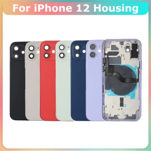 Coque arrière coque arrière neuve cadre porte batterie remplacement pour iPhone 12 6.1" US - Photo 1 sur 1