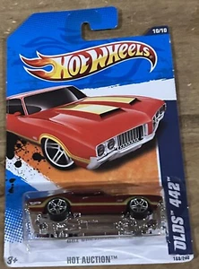Hot Wheels Hot Auction Olds 442 168 of 240 Red and Yellow - NEW - Picture 1 of 2