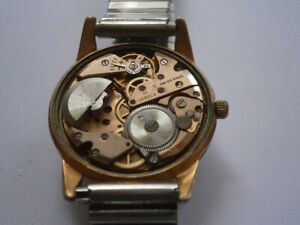 Vintage gents wristwatch EVERITE SLENDER automatic watch spares or repair BUREN