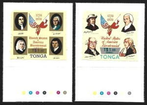 Tonga 1978 Airmail USA Bicentennial #C236, C237 VF-NH CV $23.50 - Picture 1 of 2