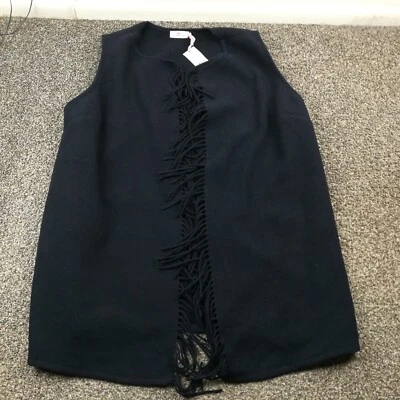 NUEVO CON ETIQUETAS Vineyard Vines Suéter Cárdigan Chaleco Flecos Abiertos Lana Azul Para Mujer 2X $168.00 Foto 1 de 4