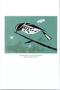 Charley Harper Black and White Warbler Calendar Page Art Print 5.5" X 8.25" - Picture 1 of 2