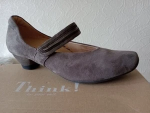 Think! AIDA Schuhe *Gr. EU41,5* (UK7,5) Ziegenleder Velour Court-Style Riemchen - Bild 1 von 15