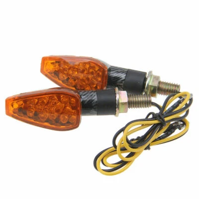 Indicadores intermitentes de luz de giro LED ámbar universal para Honda CRF450R CR250 Foto 1 de 4