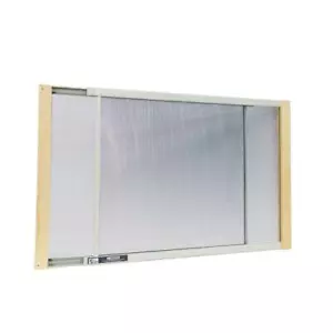 Verstellbarer klarer Holzrahmen Fensterschirm - 21-37 Zoll B x 18 Zoll H NEU - Bild 1 von 4