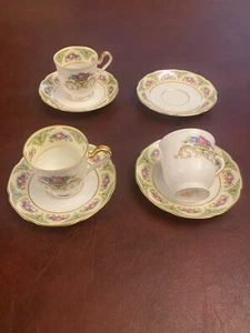 Set of Tirschenreuth Bavaria The Shannon 4417 Demitasse Cup & Saucer floral - Picture 1 of 4