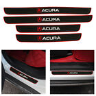 4PCs Black Rubber Car Door Scuff Sill Cover Panel Step Protector for ACURA 