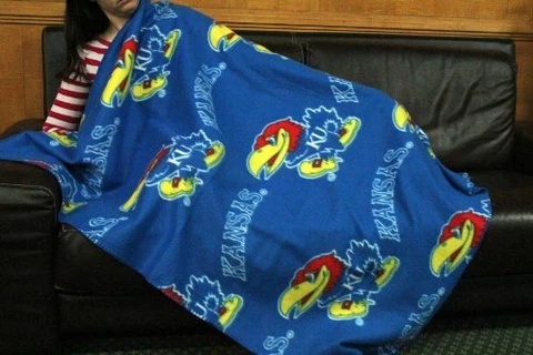 Northwest NCAA Kansas Jayhawks Fleece Throw Blanket, Logo 2 Cover
