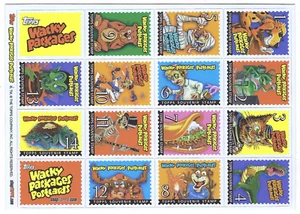 2010 Topps Wacky Packages Cartoline SOUVENIR FOGLIO FRANCOBOLLI 4,25" x 6" HTF nm+ - Foto 1 di 2