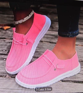 WOMENS LOW TOP SOLID COLOR SNEAKERS (CASUAL WEAR) (PINK) - Picture 1 of 7