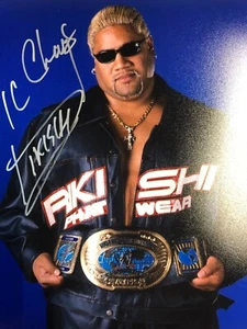 WWF Intercontinental Champion Rikishi Autographed 8x10 Photo - Picture 1 of 6