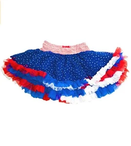 Tutu, JONA MICHELLE girl Patriotic Blue-Red-White Layered TUTU SKIRT, M (5-6) - Picture 1 of 3